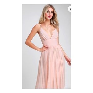 LULUs love me to the moon pleated dress